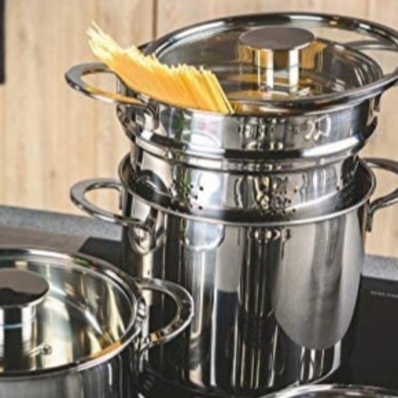 Mepra Kitchen Italian Luxury New Mepra Extra Large Pot With Steamer